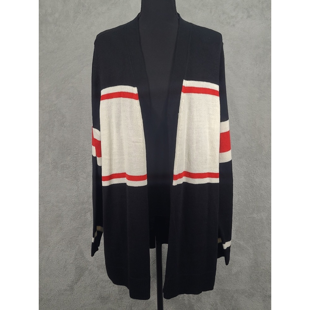 Lane Bryant 18/20 Open Front Long Cardigan Sweater L Snowflake Boho New With Tag